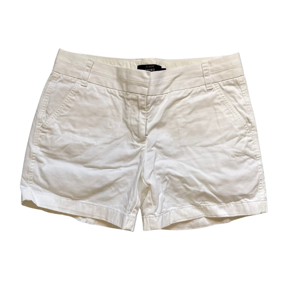 J.Crew 4” White Cotton Chino Shorts